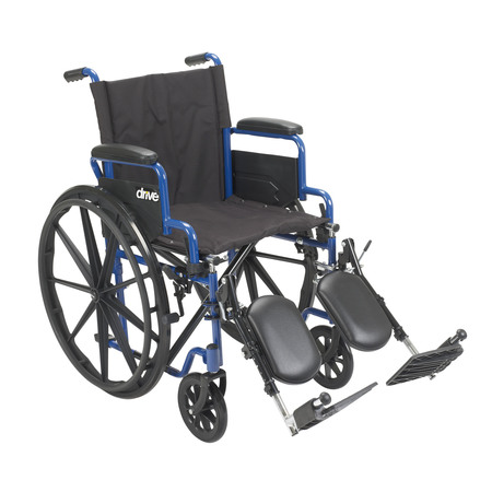 DRIVE MEDICAL Blue Streak Wheelchair - 18" Seat bls18fbd-elr